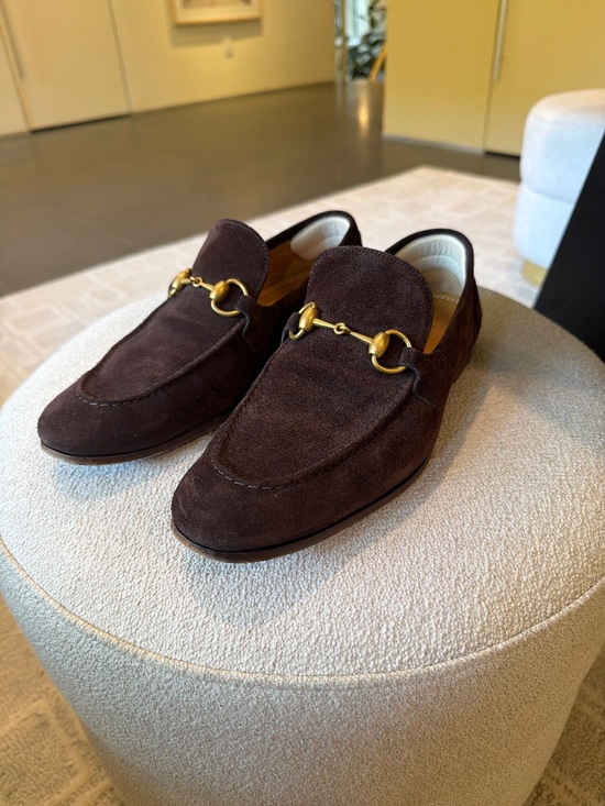 Gucci Jordan Brown Suede Loafer